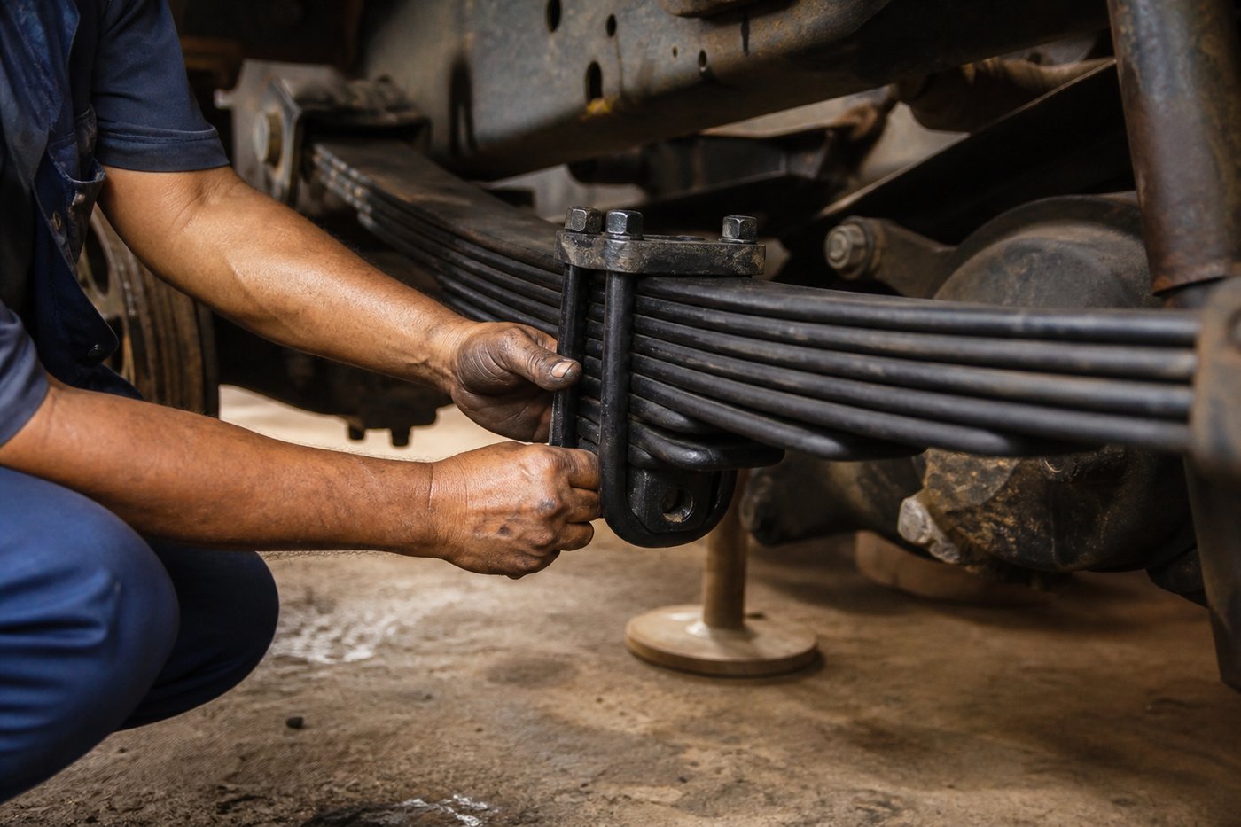 Trabalho em feixe de molas